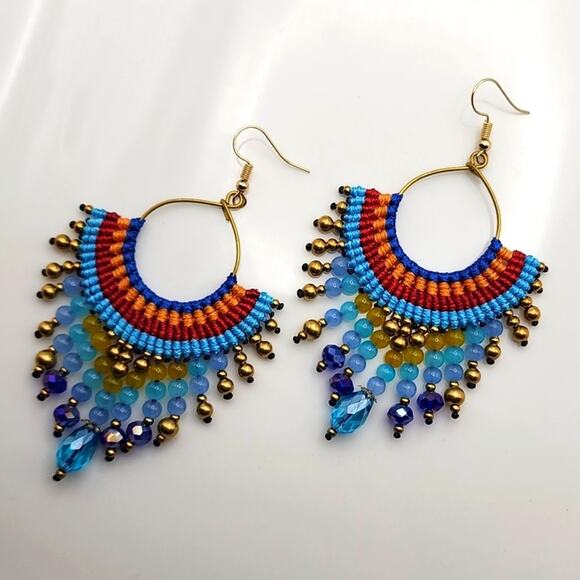 Boho Beaded Earrings - Picture 1 of 3